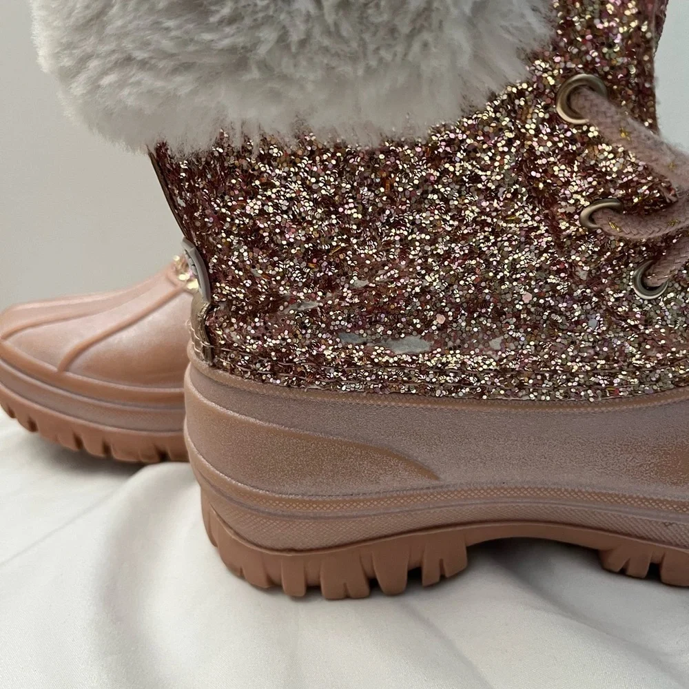 London Fog Glitter Sparkle Duck Boots- Gently used - Size 3